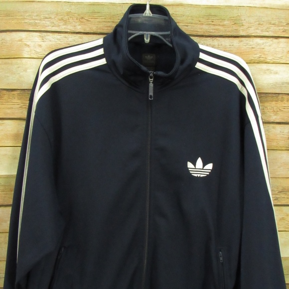 Adidas Navy/White Front Zip Jacket XL - Picture 2 of 15